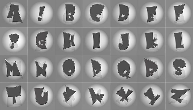 Alphabet No.4 monochrome par Leopold Brix