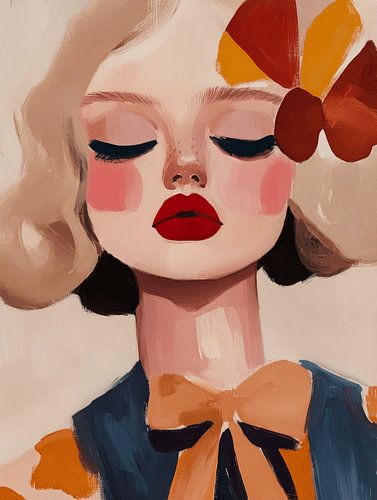 Kleurrijk modern en abstract portret