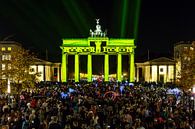 Brandenburger Tor met groene Berlijnse belettering van Frank Herrmann thumbnail