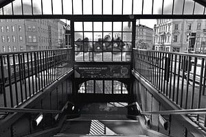 Train spécial à destination de Pankow - Ligne U2 - en noir et blanc 