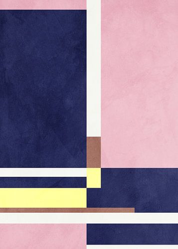 Moderne abstracte organische geometrische kleurschilderkunst