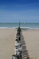 uitzicht vanaf de strandpalen