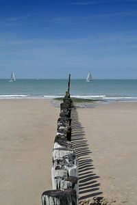 Blick von den Strandpfosten von Jolanda Kraus