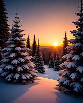 Paysage hivernal romantique