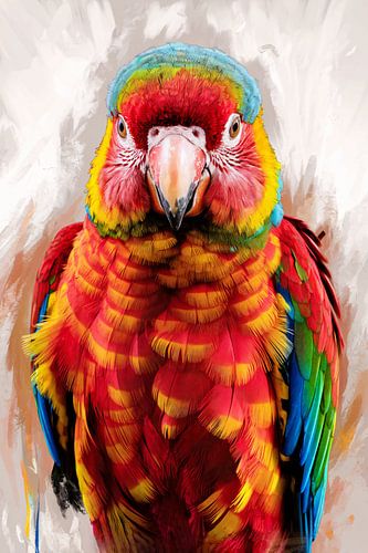 Papegaai met kleurrijke veren