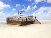 Bunker am Strand von Hans van Ewijk Miniaturansicht