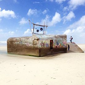 Bunker am Strand von Hans van Ewijk