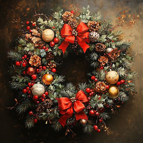 Christmas wreath | Christmas wreath with balls