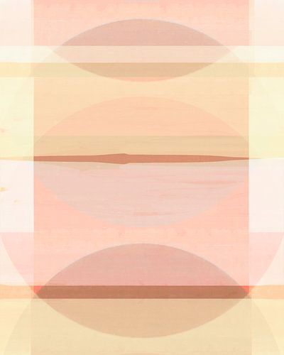 Abstracte Bauhaus Vormen Geometrie Zonnige Kleuren