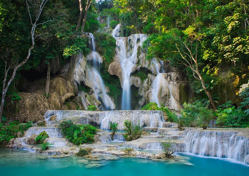 Kuang Si waterval in Laos van Bart Nikkels