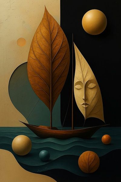 Voilier de Feuilles 07 par Aimelle ML