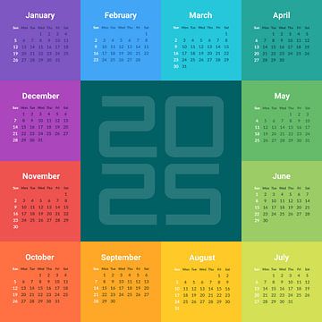 English Calendar 2025 by Harry Hadders