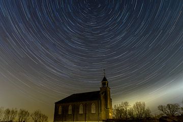 Star trail at church in Homoet.