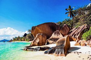 Traumstrand Anse Source d'Argent - La Digue - Seychellen