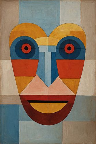 Abstracte portret gezicht