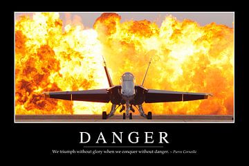 STK107085M-Danger: Inspirerende Quote en Motiverende Poster van Stocktrek Images