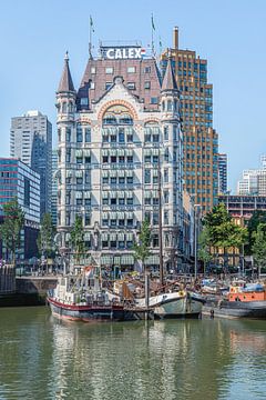 Stadtbild des Alten Hafens mit Schiffen und dem Weißen Haus, Rotterdam