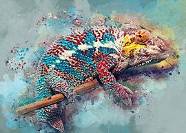 Chameleon animal art #Chameleon by JBJart Justyna Jaszke