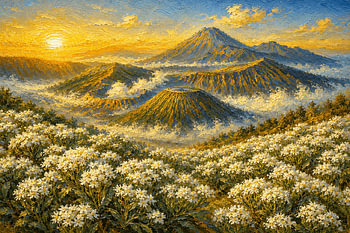 Javan Edelweiss at Mount Bromo