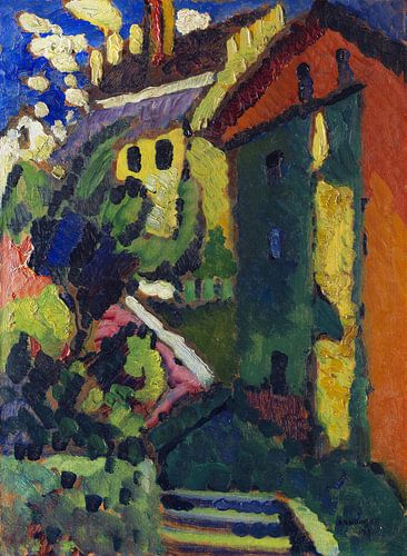 Escalier du château (Murnau), WASSILY KANDINSKY, 1909