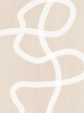 White Brush Stroke Poster by Elena Ristova