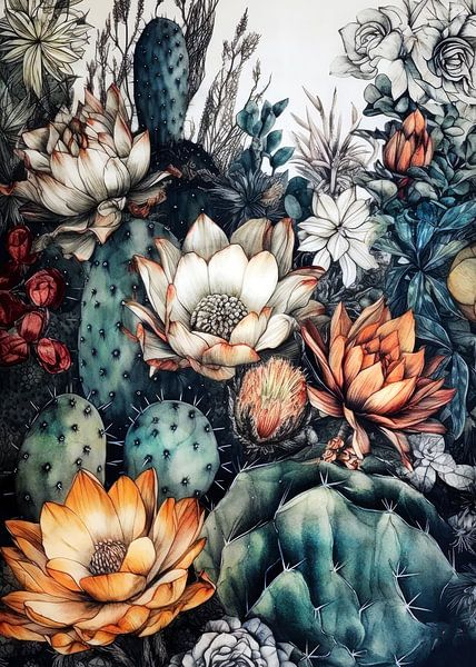 Succuletns nature art 73 #botanic by JBJart Justyna Jaszke