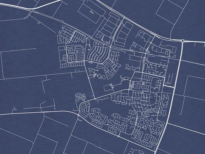 Kaart van Dronten in Royaal Blauw van De Kaartenwinkel
