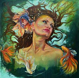 Feelings _ original painting about emotional flow and happiness by Deana Lassooy