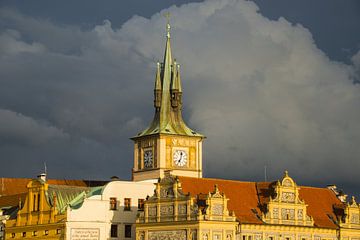 Bedrich Smetana Museum, daarachter de Oude Stad Watertoren, Smetana Kade, Oude Stad, Praag van Walter G. Allgöwer