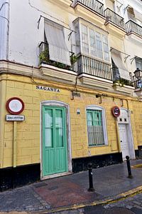 Façades colorées de maisons dans le vieux centre de Cadix