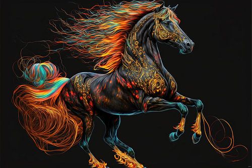 Cheval de feu, Pferd