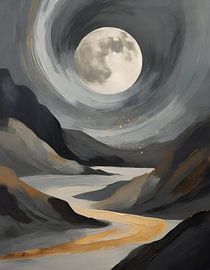 Landscape with moon by It starts with Art