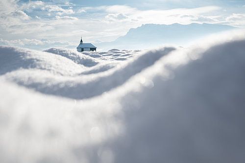 Chapelle dans la neige, Kapelle Spitz, Suisse