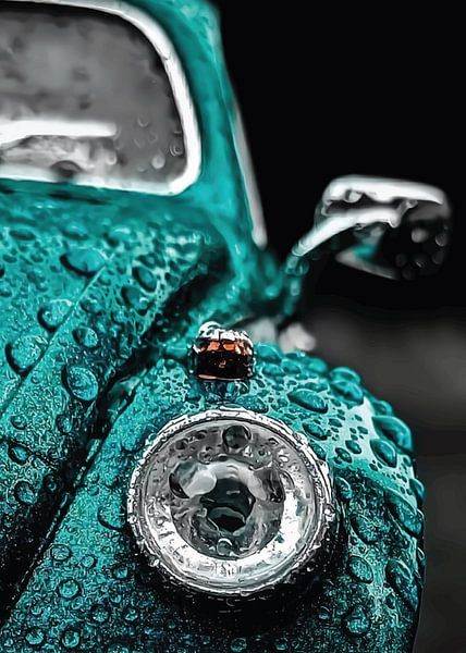 Blauer Käfer Auto Klassiker Jahrgang von Ganesh Ulya