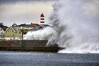 Großer Sturm auf Alnes, Godøy, Norwegen