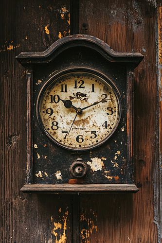 Horloge ancienne sur bois