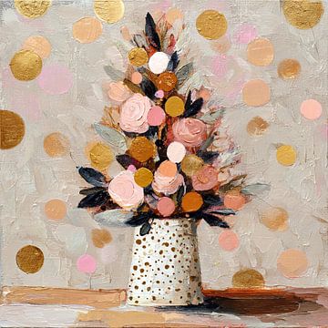 Arbre de Noël accueillant avec des roses