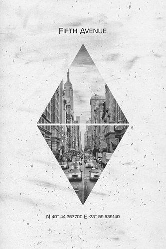 Coördinaten NEW YORK CITY Fifth Avenue