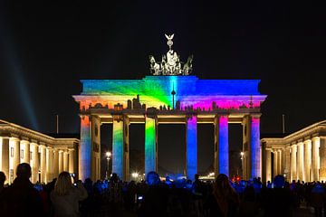 La Porte de Brandebourg dans une illumination spéciale sur Frank Herrmann