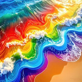 Pride Triptych by the Glistening Ocean by AidasignArt