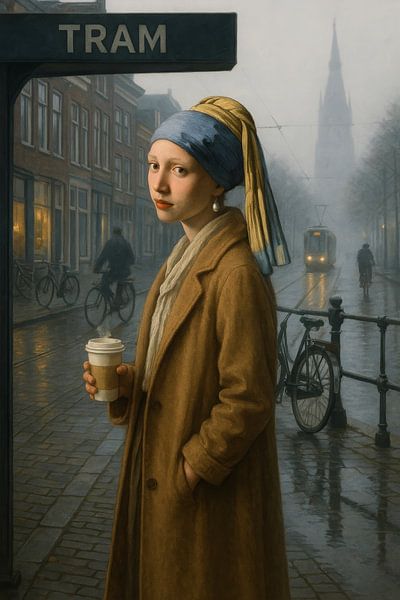 Girl with a Pearl Earring- A Modern Portrait by But First Framing