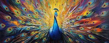 Peacock painting by Blikvanger Schilderijen