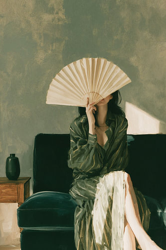 The woman with the fan no. 10
