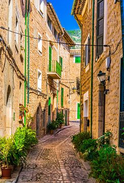 Oud idyllisch dorpje Fornalutx op Mallorca, Spanje Balearen van Alex Winter