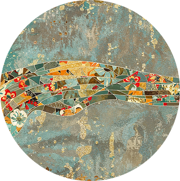 Vrouw Abstract Goud van Kunst Kriebels
