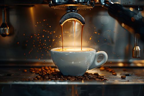 kop koffie of cappuccino drinken