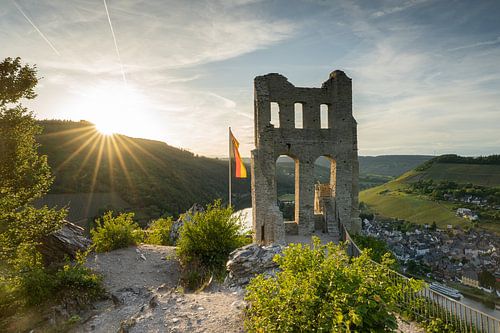 Kasteelruïne Grevenburg, Traben Trarbach, Moezel, Duitsland