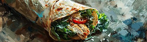 Saftiger Hähnchen-Wrap von ARTEO Gemälde