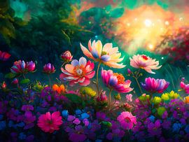 Bloemen in het landschap