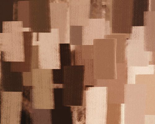 Abstracte organische vormen en lijnen in warme kleuren. Vormen spelen.